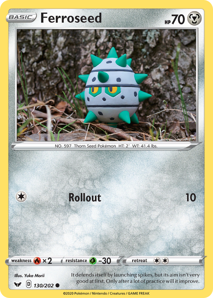 Sword & Shield Ferroseed #130/202